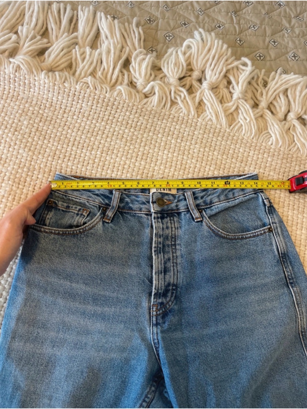 Sezane ‘Brut Sexy’ Straight Leg Light Blue Denim Jeans - Size 29 / US 6 - Picture 9 of 11